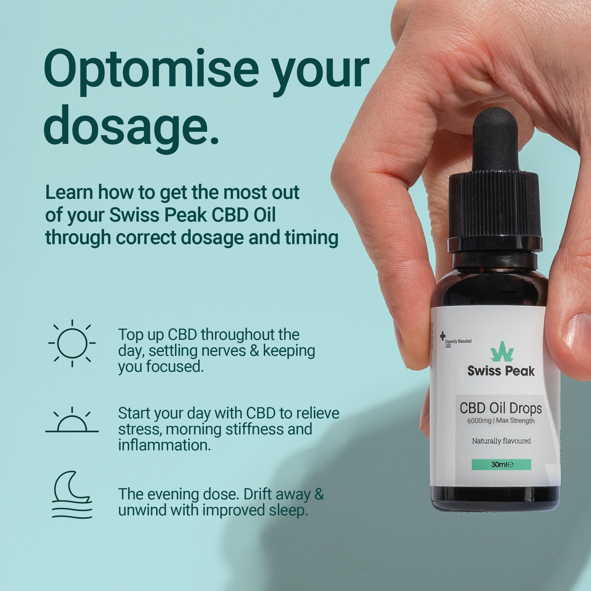 CBD Oil 6000mg | 30ml High Strength - Swiss Peak