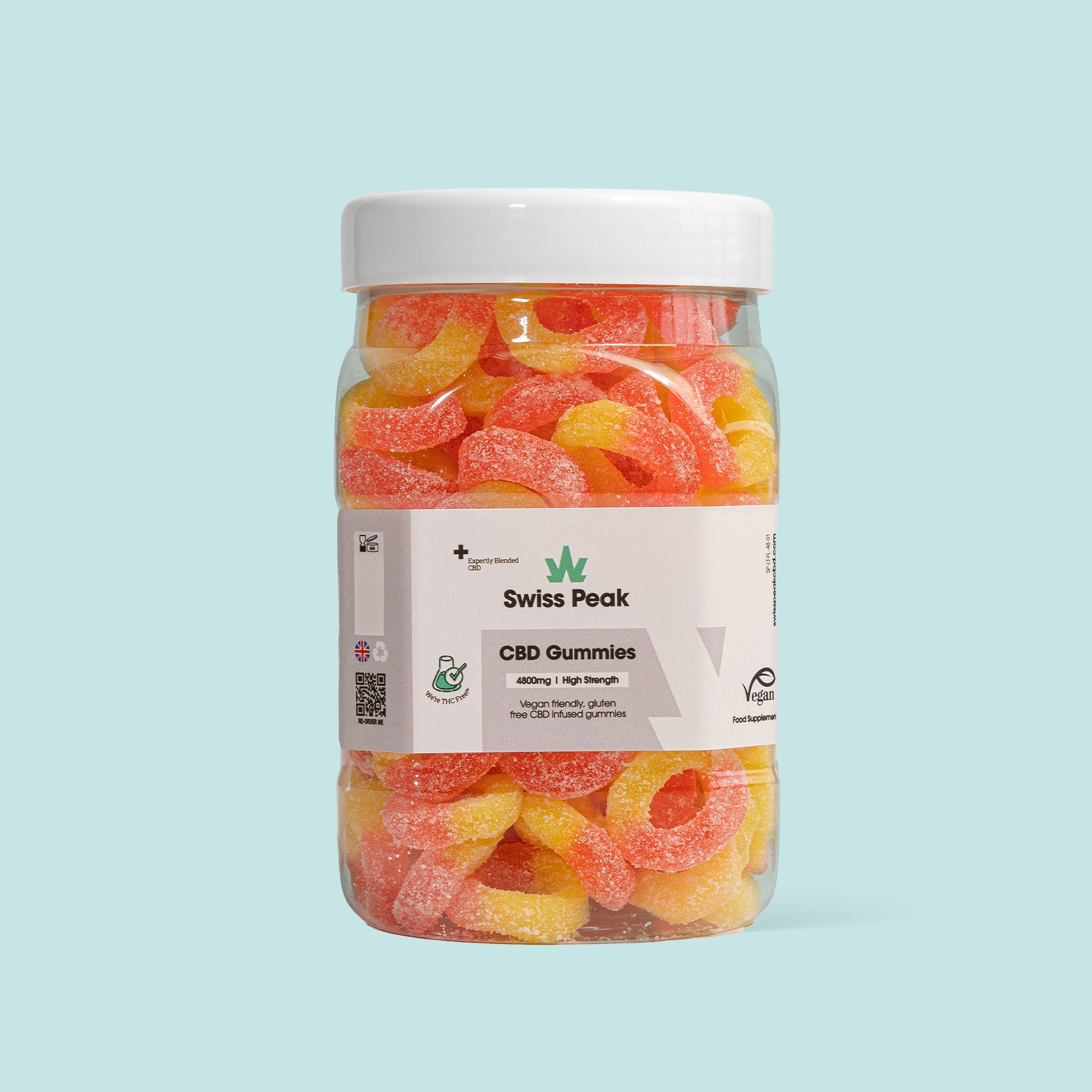 CBD Peach Ring Gummies 3200mg - 4800mg - Swiss Peak