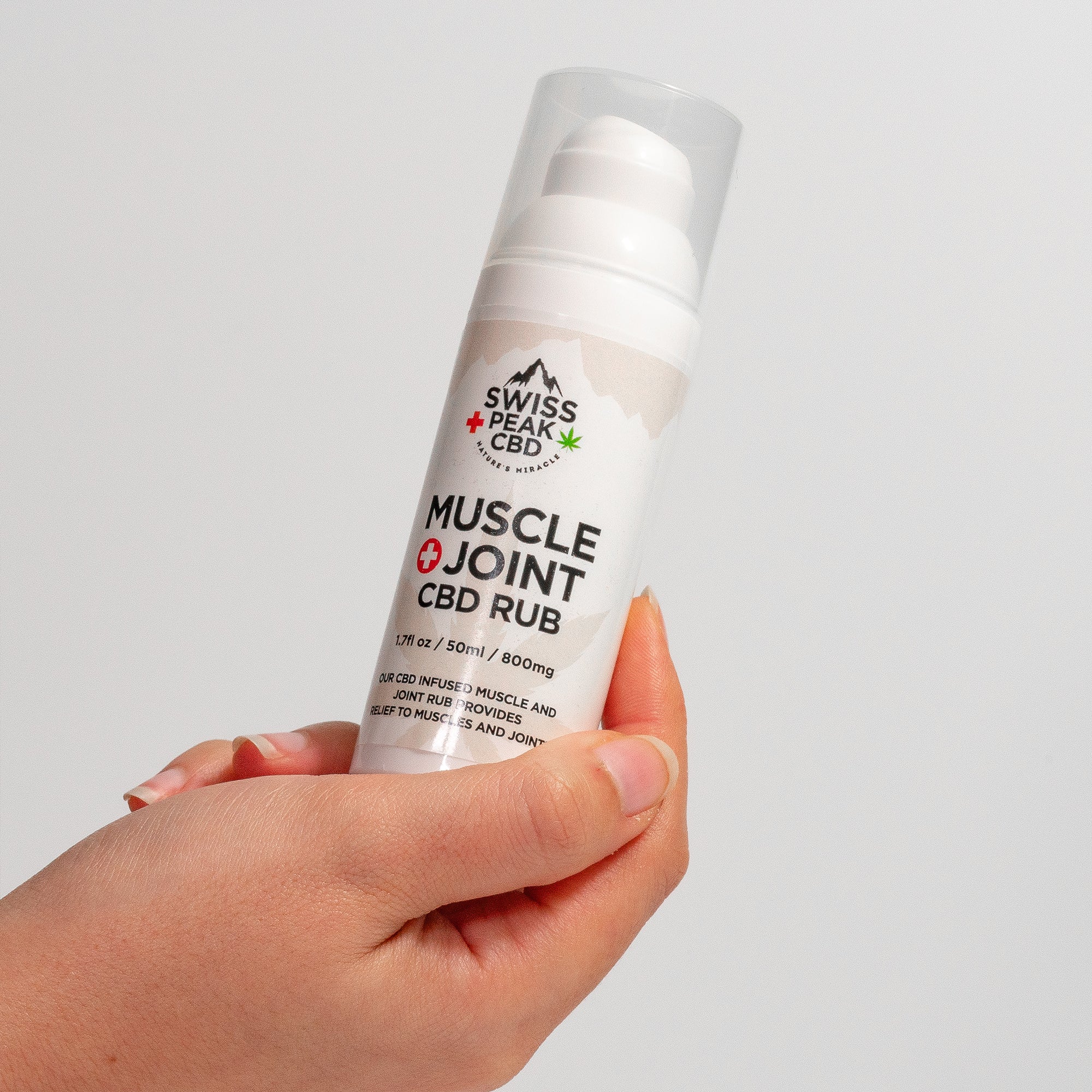 Hand Holding Muscle Joint CBD Balm (1000mg) - Swiss Peak