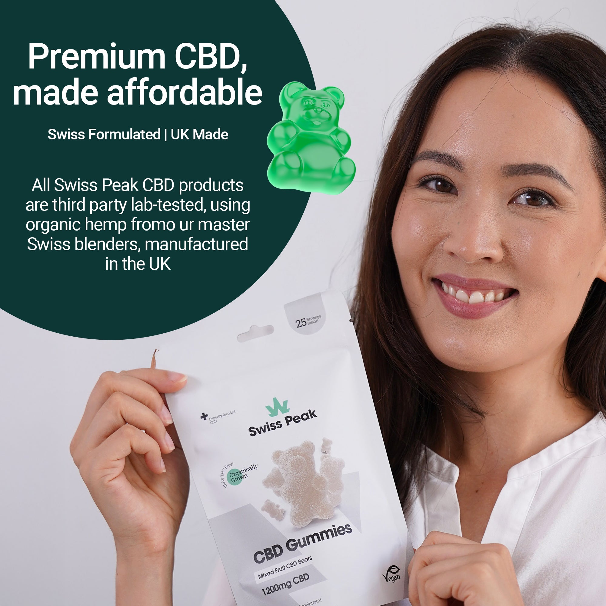 CBD Gummy Bears 1200mg | 25 Gummies - Swiss Peak