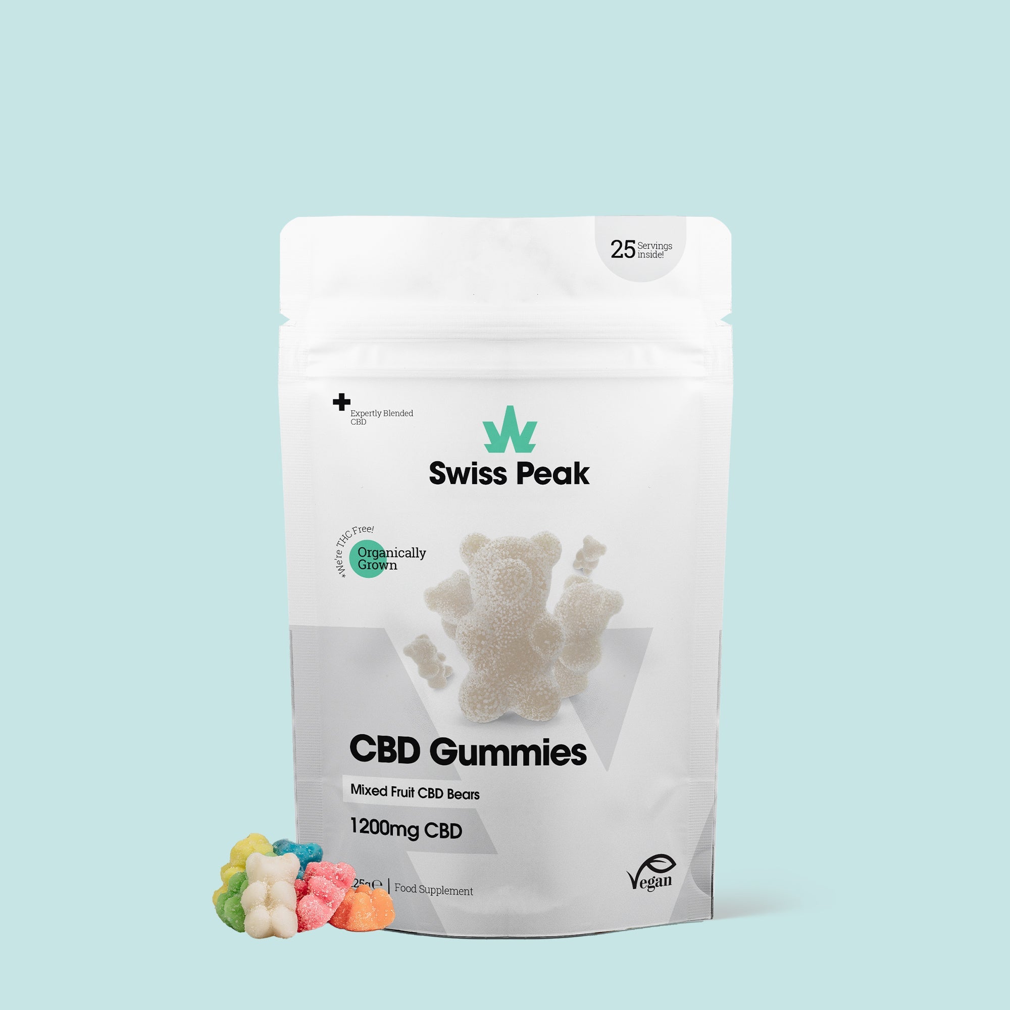 CBD Gummy Bears 1200mg | 25 Gummies - Swiss Peak