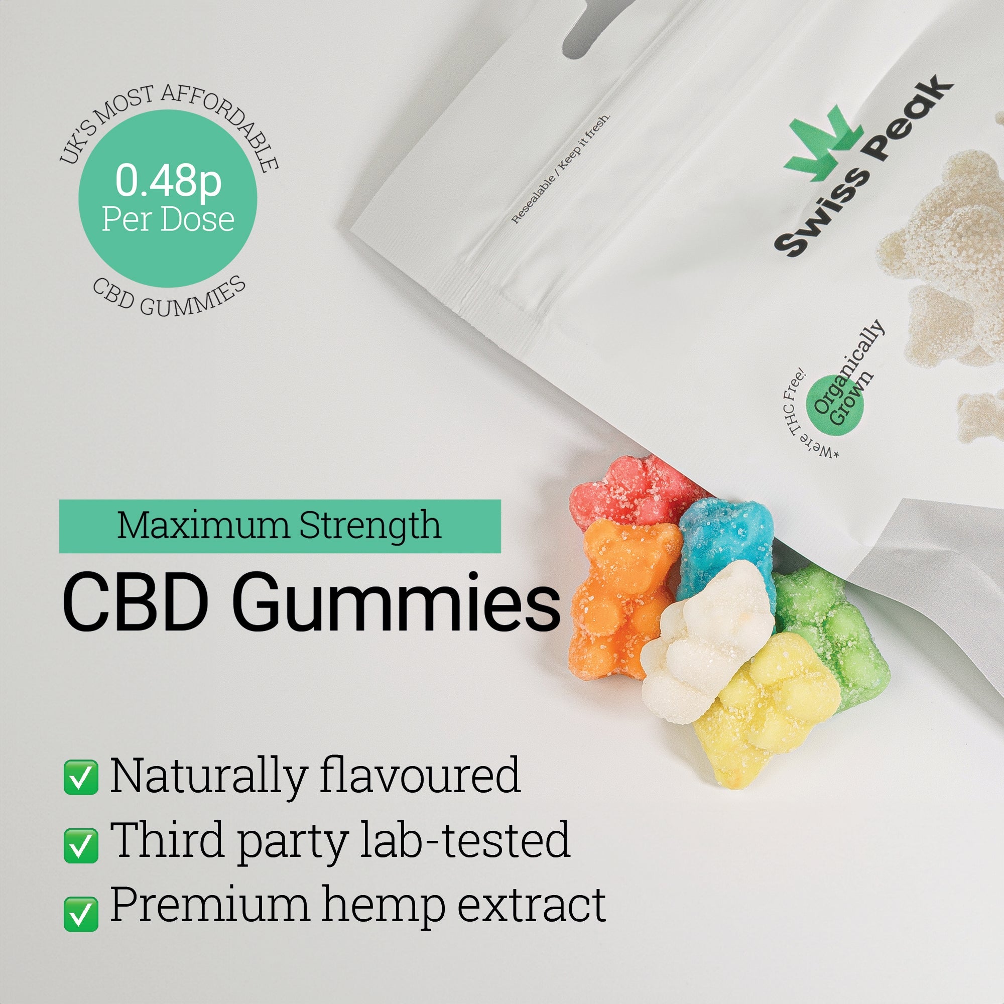 CBD Gummy Bears (1200mg CBD) - SwissPeakCBD