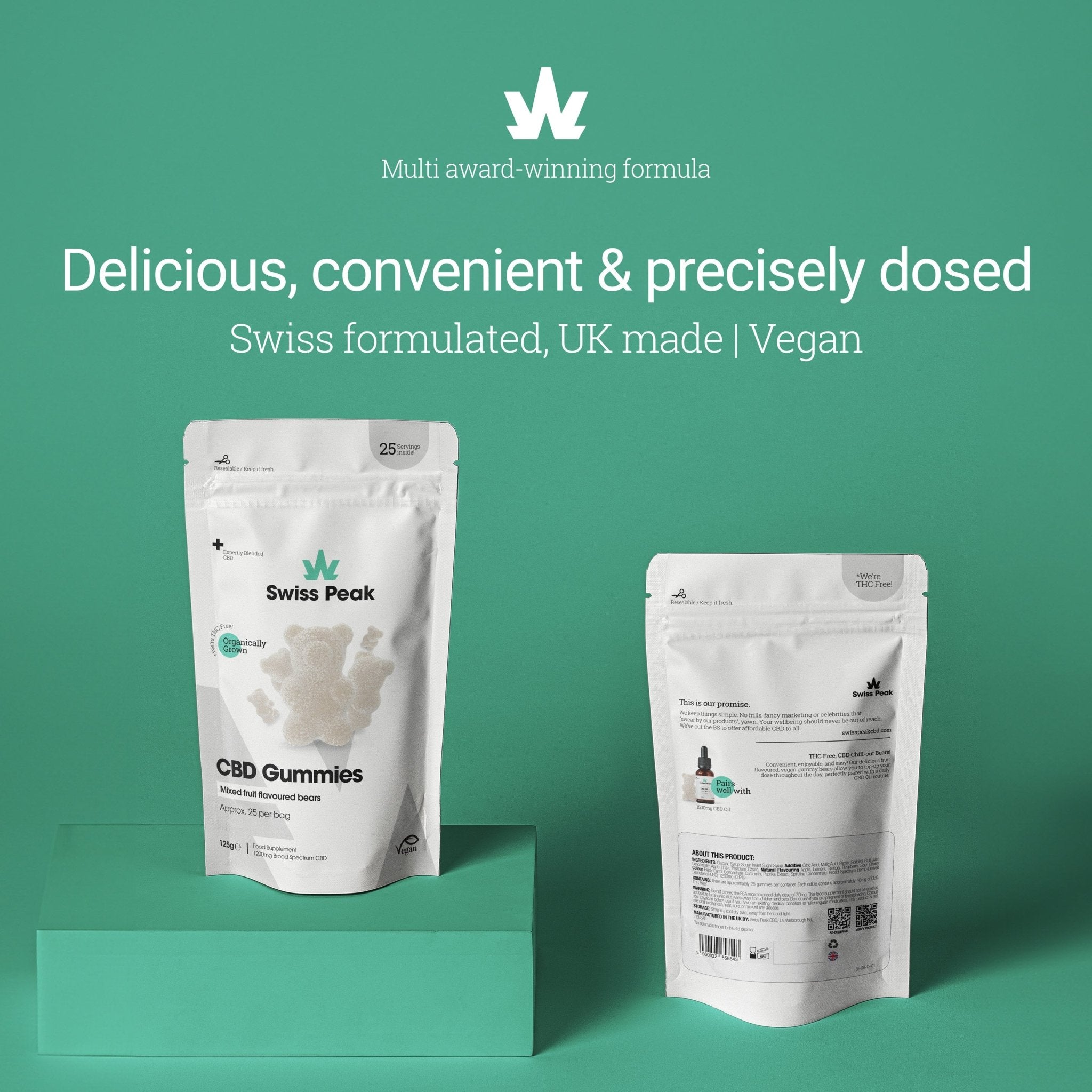 CBD Gummy Bears (1200mg CBD) - SwissPeakCBD