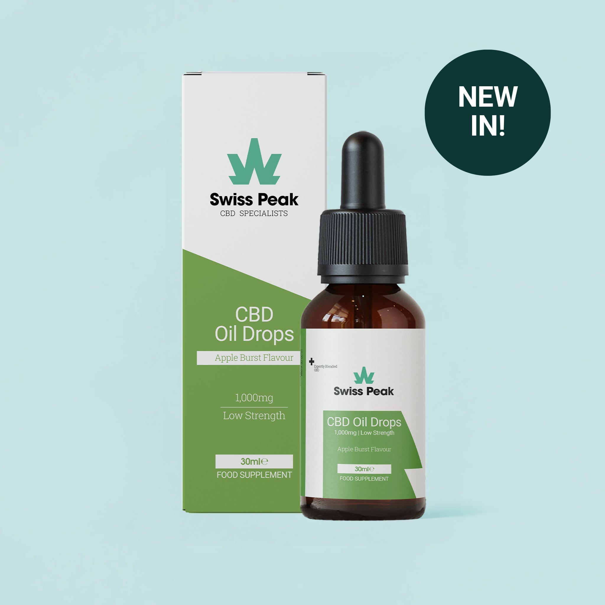 CBD Oil 30ml | Apple 1000mg - SwissPeakCBD