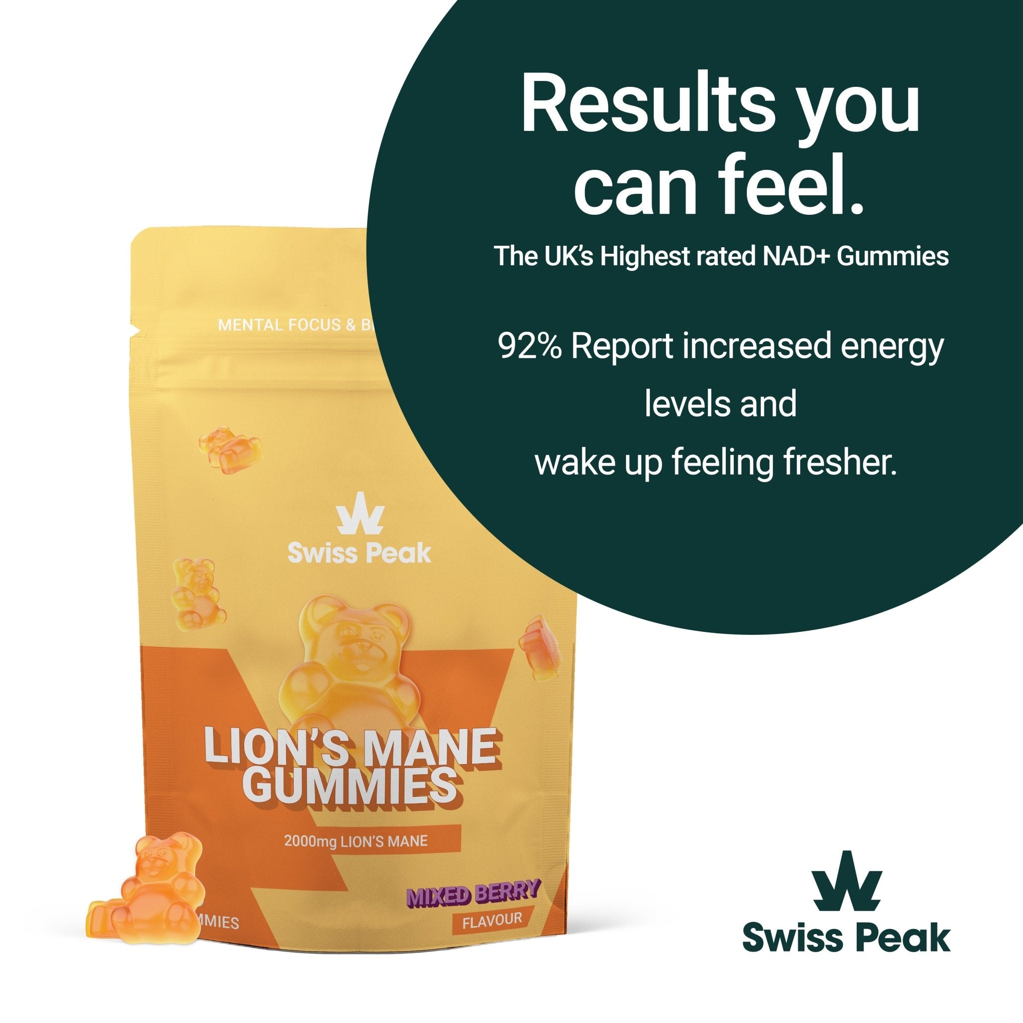 Lion's Mane Gummies | 2000mg 30 Pack - Swiss Peak