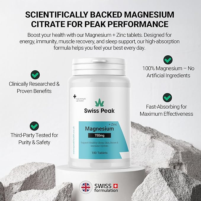 Magnesium Tablets 750mg - SwissPeakCBD