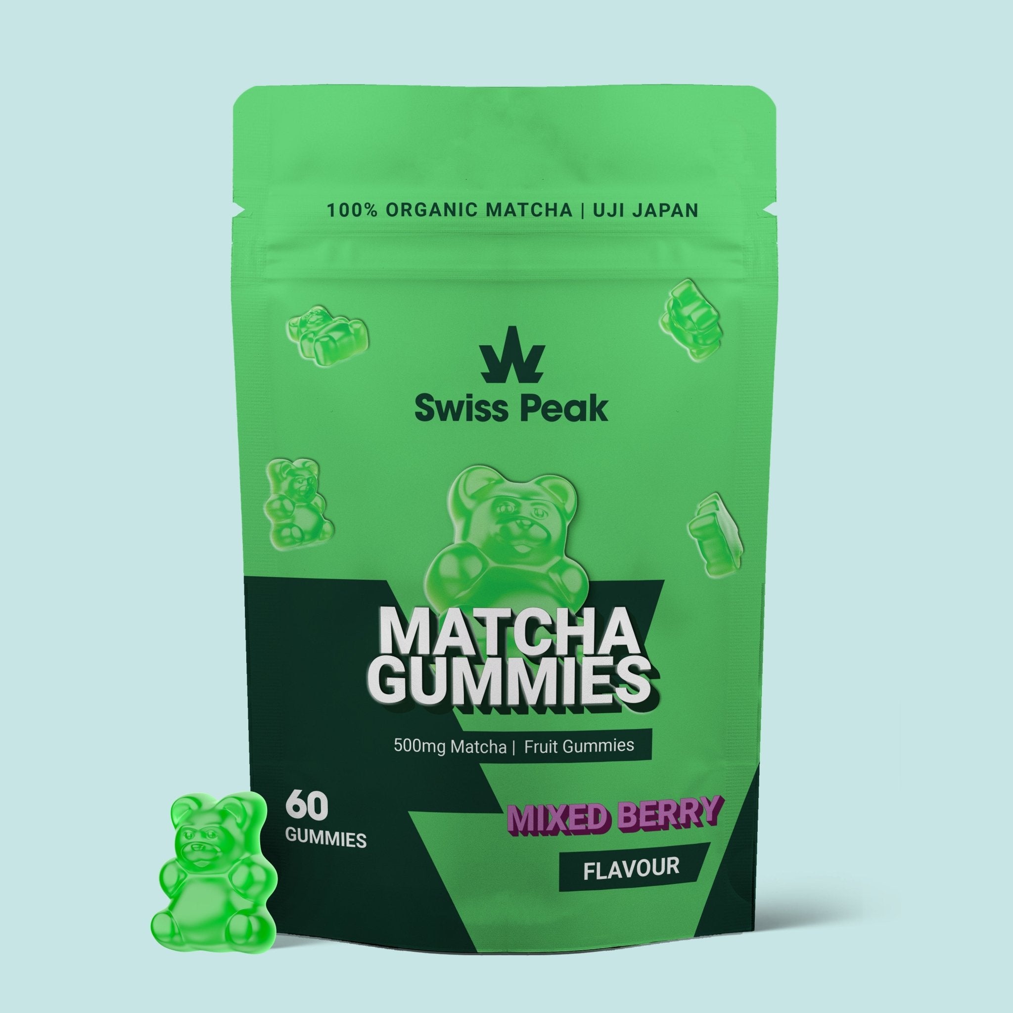 Matcha Gummies | Mixed Berry Flavour - SwissPeakCBD