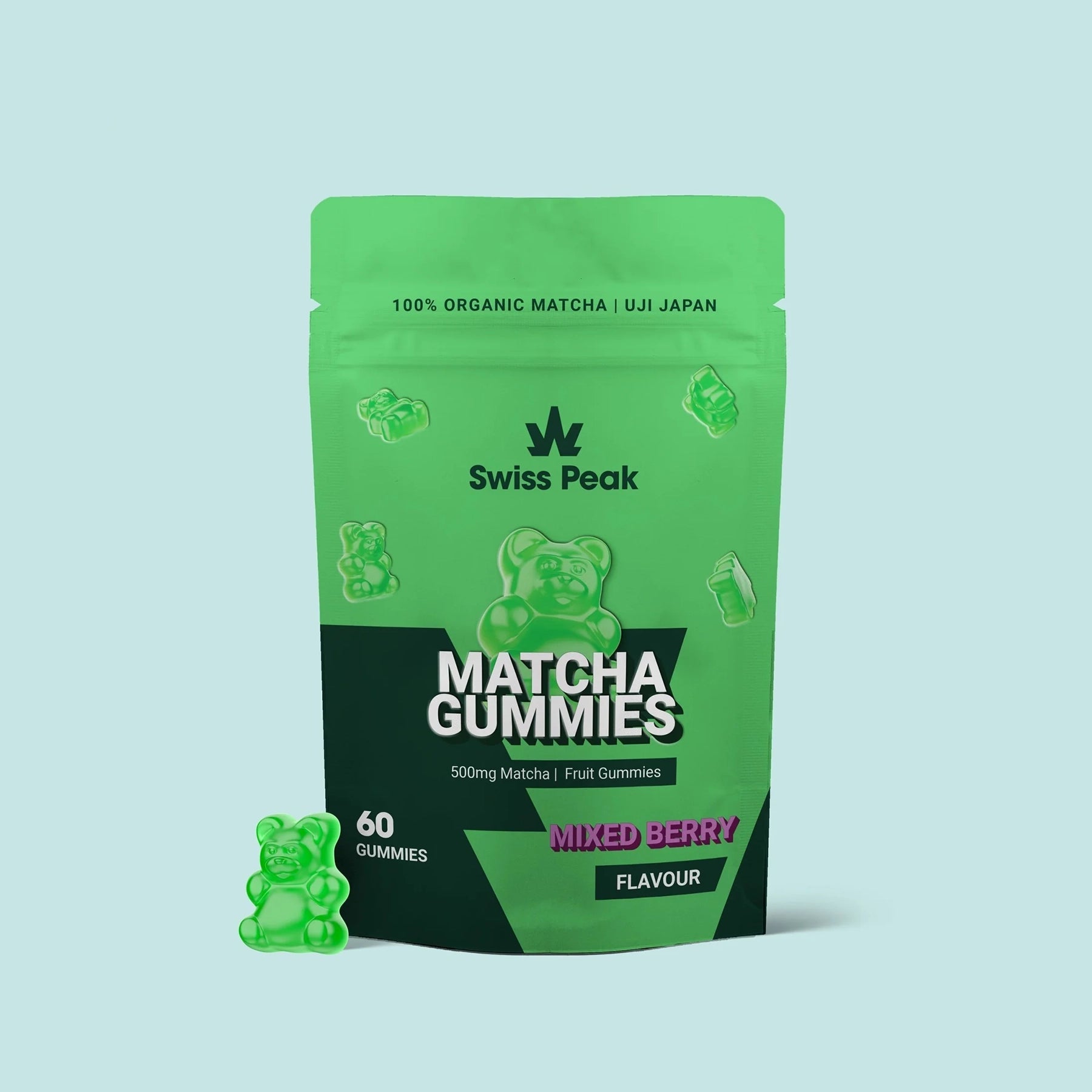 Matcha Gummies | Mixed Berry Flavour - SwissPeakCBD