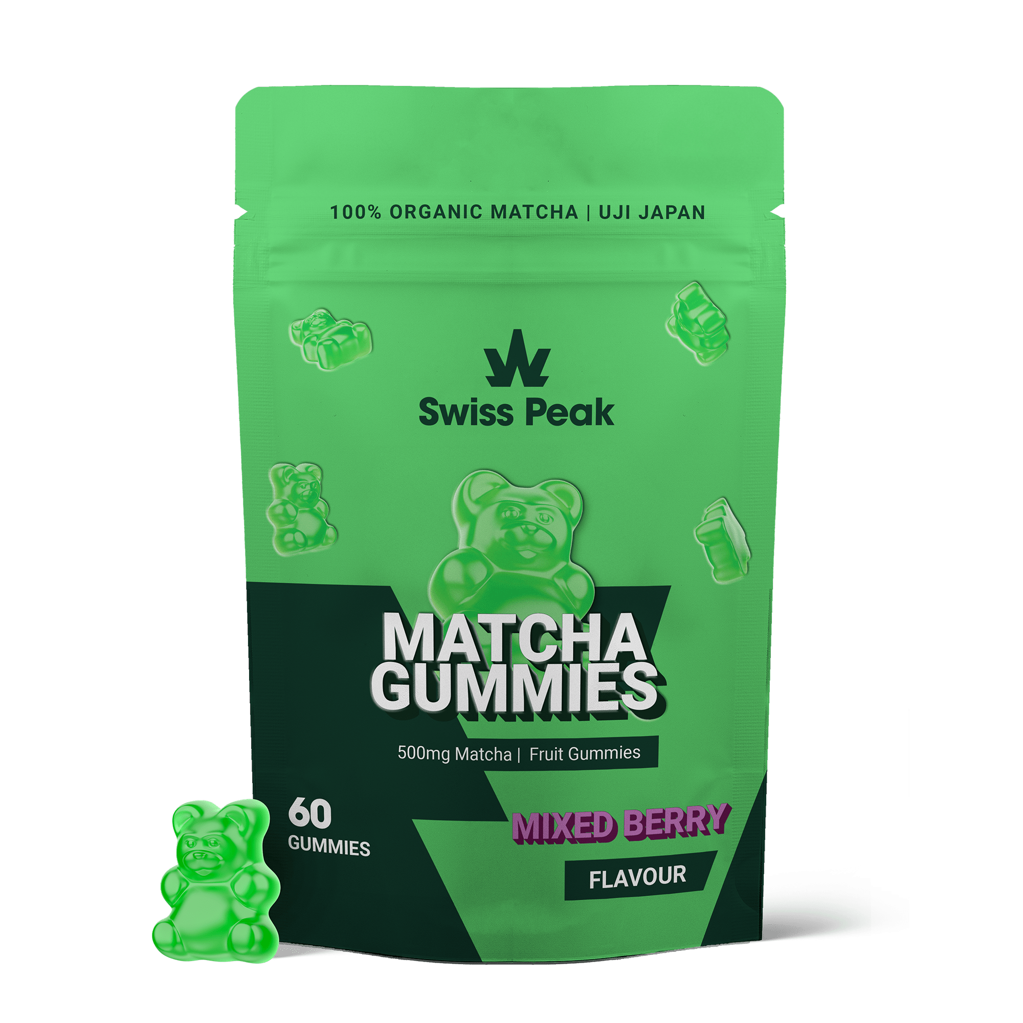 Matcha Gummies | Mixed Berry Flavour - SwissPeakCBD