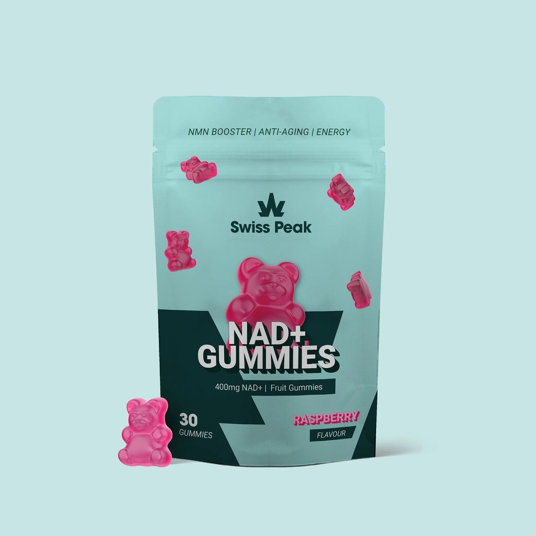 NMN NAD+ Gummies | 30 Pack - Swiss Peak Raspberry