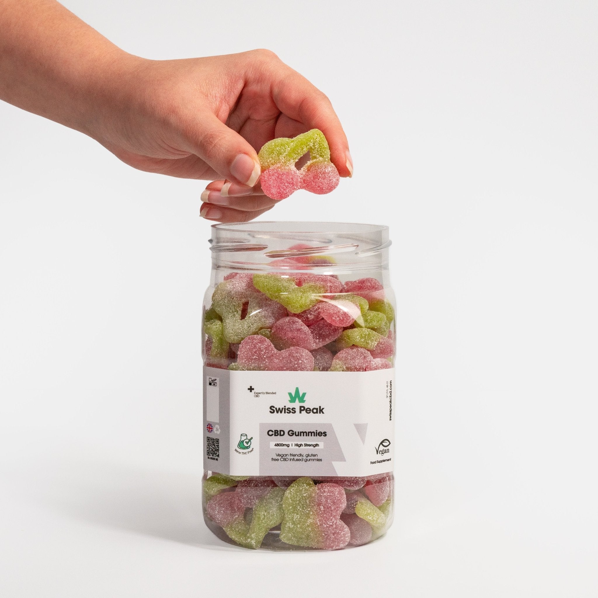 CBD Cherry Flavoured Gummies 3200mg - 4800mg (New) - SwissPeakCBD