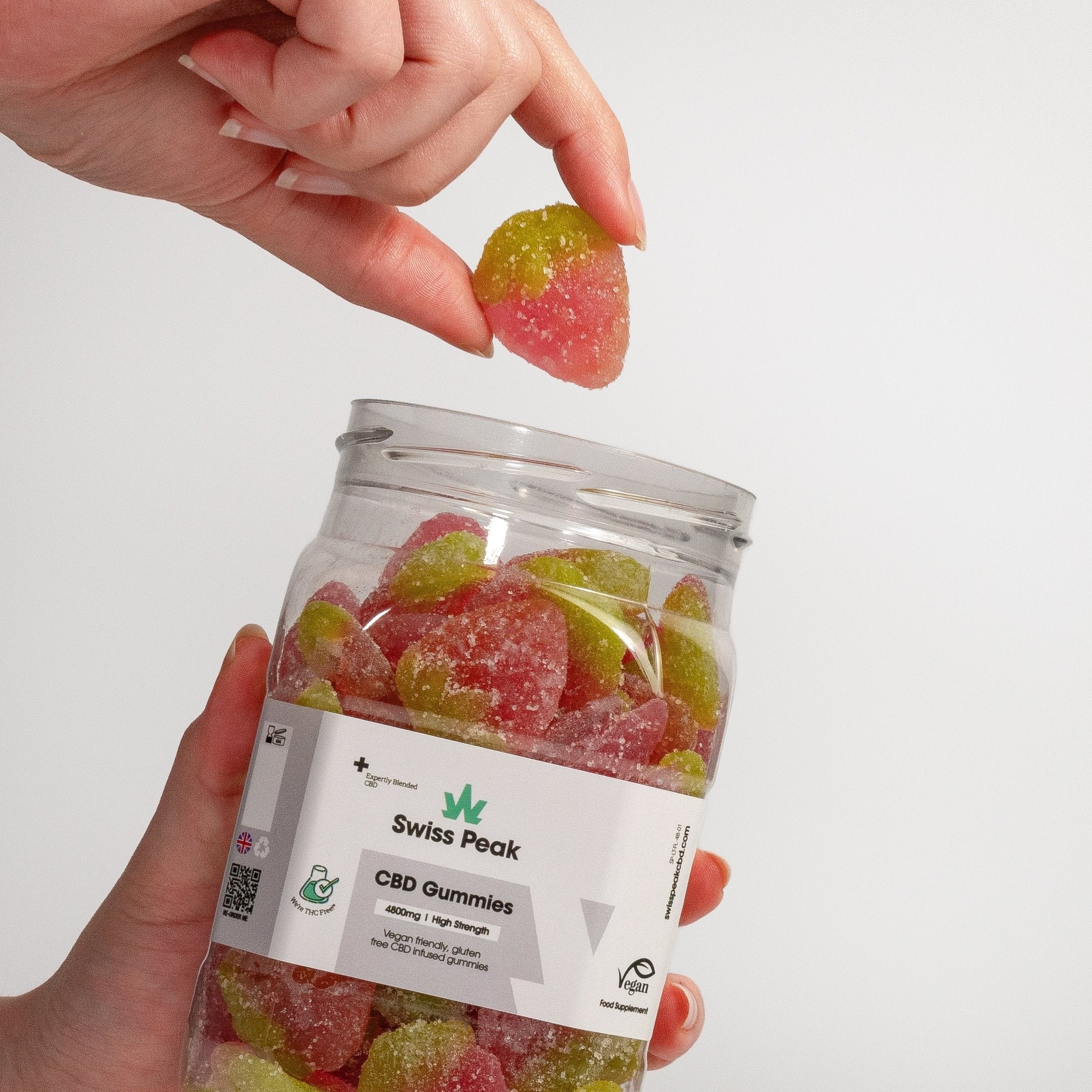 CBD Strawberry Flavoured Gummies 3200mg - 4800mg (New) - SwissPeakCBD