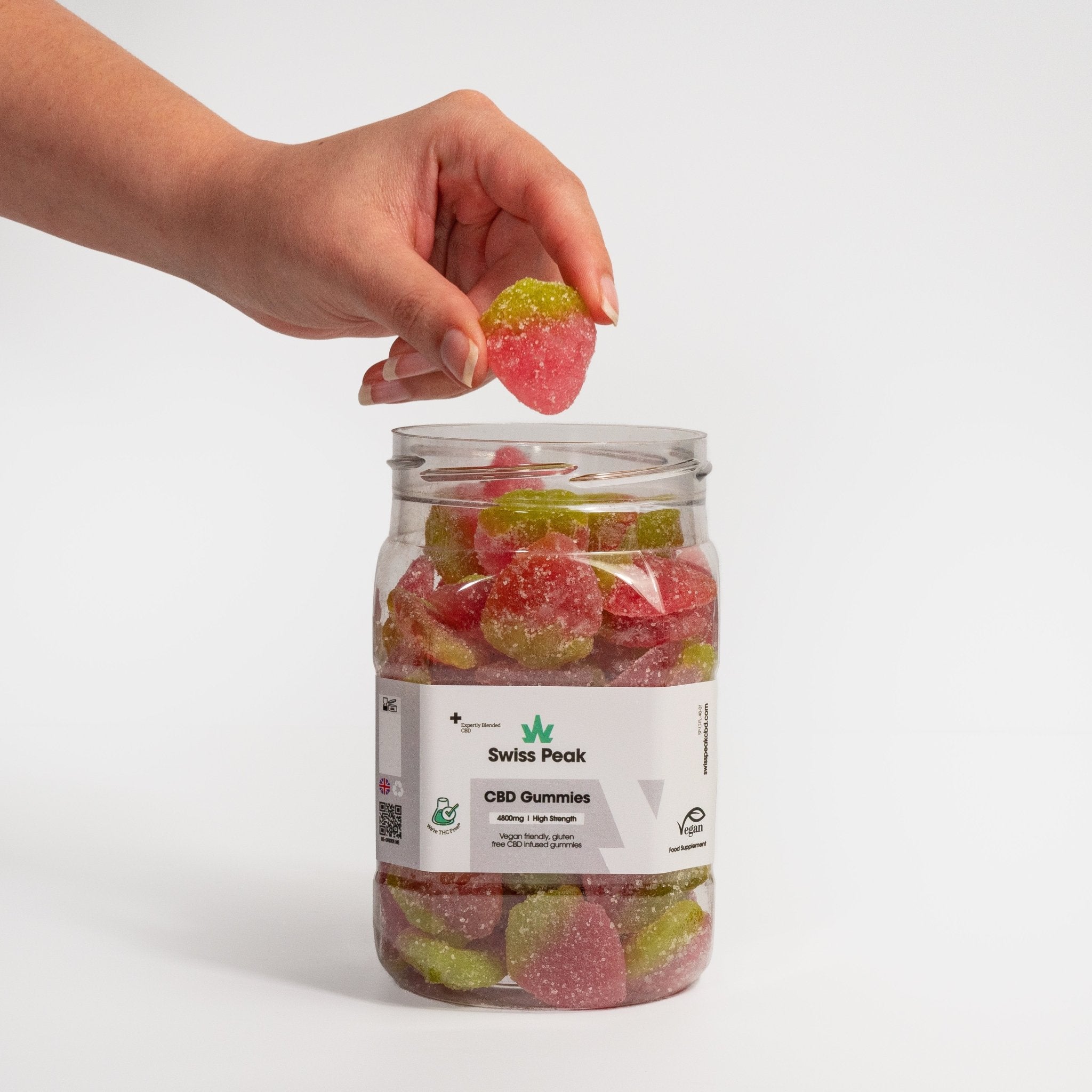 CBD Strawberry Flavoured Gummies 3200mg - 4800mg (New) - SwissPeakCBD
